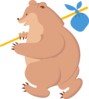 Bear With Knapsack Clip Art